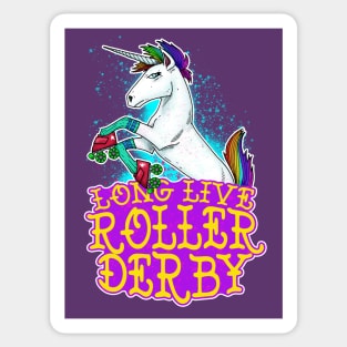 Long Live Roller Derby Unicorn Sticker